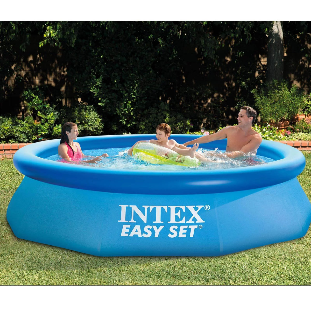 10ft Round Pool Cover & Easy Set Inflatable Pool V948447