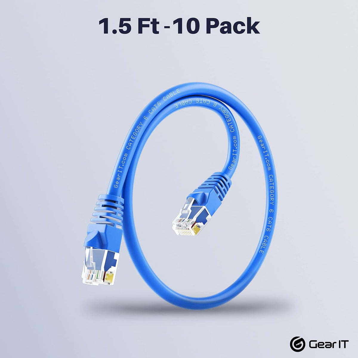 Cat 6 Ethernet Cable 1 ft 50-Pack Blue B779
