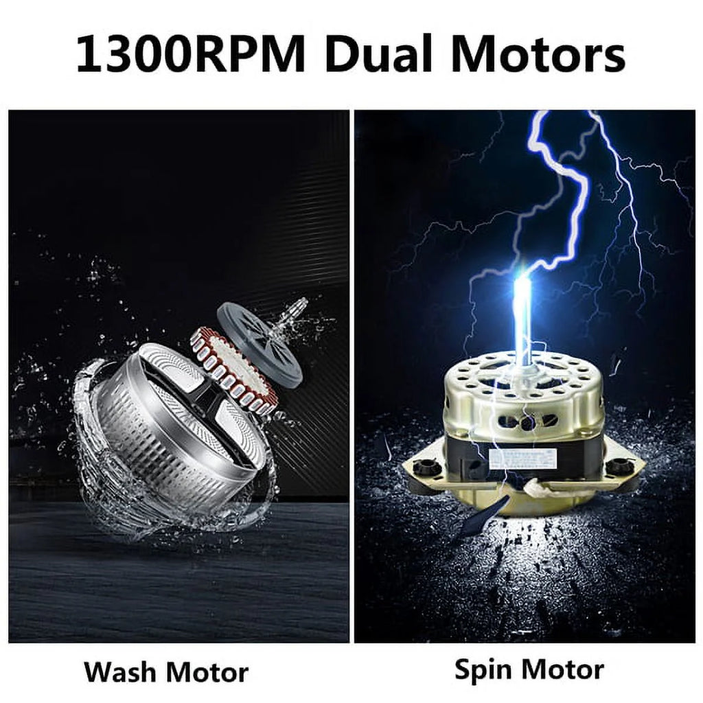 Portable 14.3lbs Washing Machine with Drain Pump F281