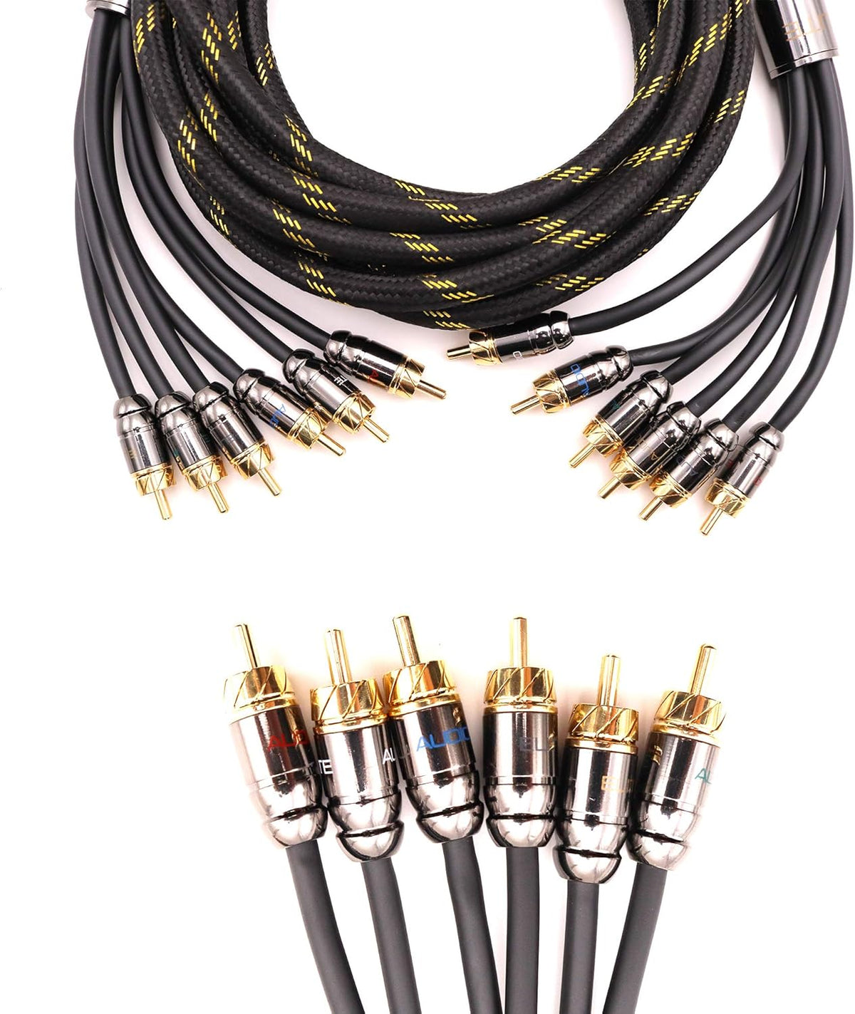 100% OFC Copper 4 Channel 20 ft RCA Audio Interconnect Stereo Cable D673032