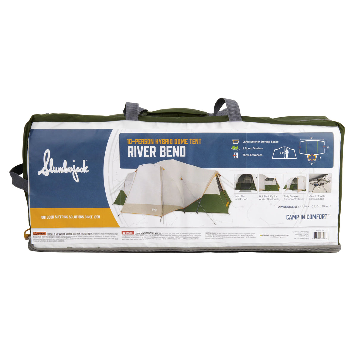 10-Person 3-Room Hybrid Dome Tent D754653