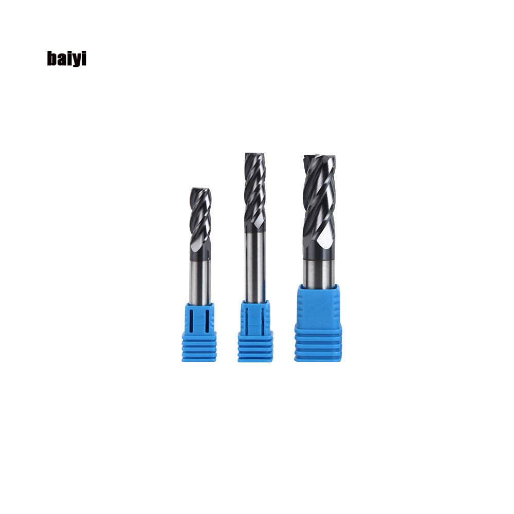 1/2 Carbide Square End Mill 4 Flute AlTiN Coating Pack of 2 V199