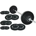 Cast Iron 100-Pound Barbell Set with Star Locks C7871