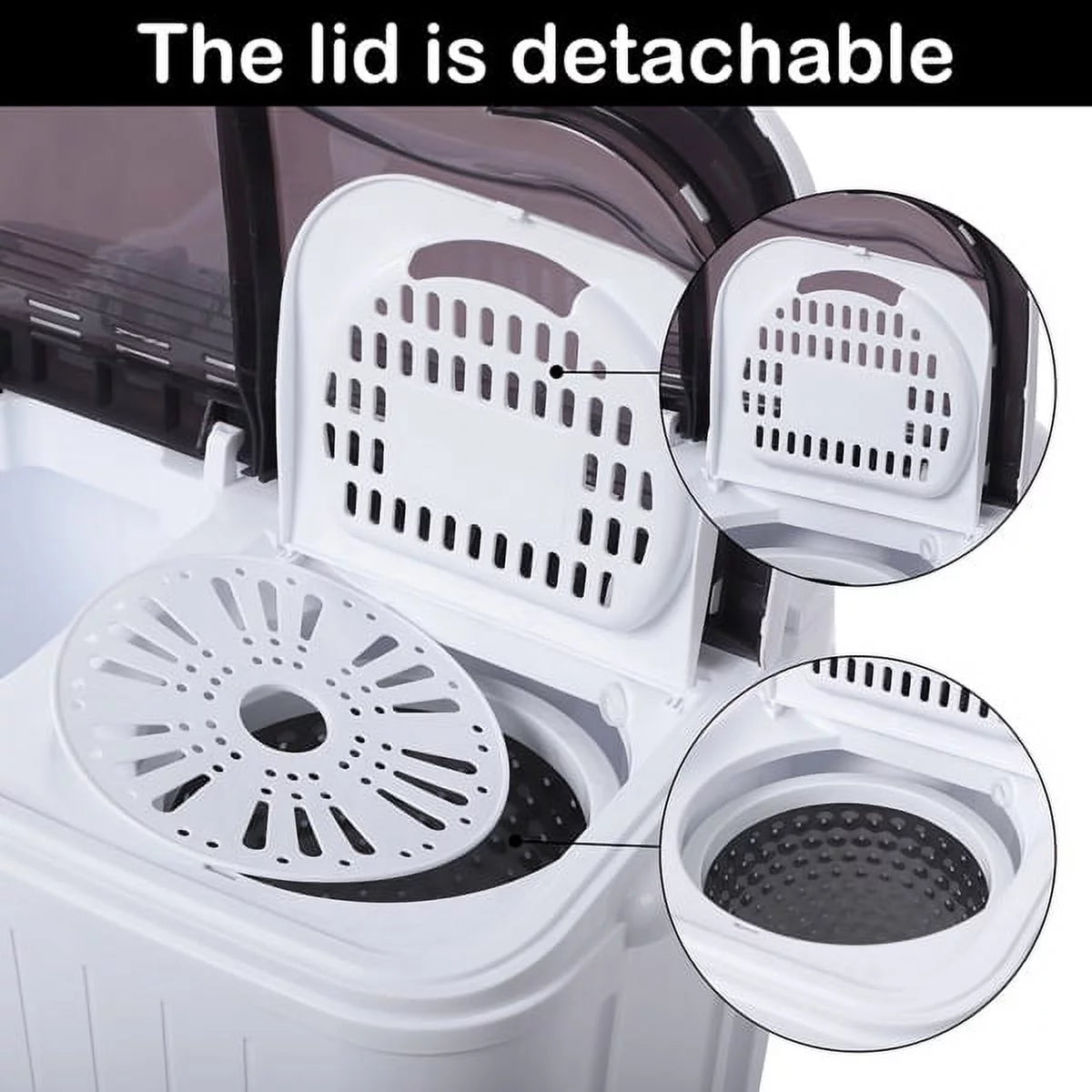 Portable 14.3lbs Washing Machine with Drain Pump F281