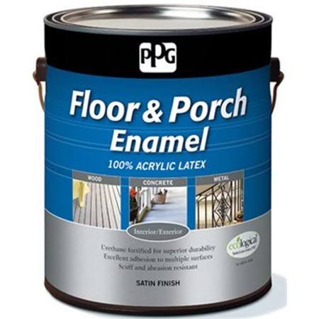 1 Gal Satin Porch & Floor Latex Paint White & Ultra Deep Base B8557