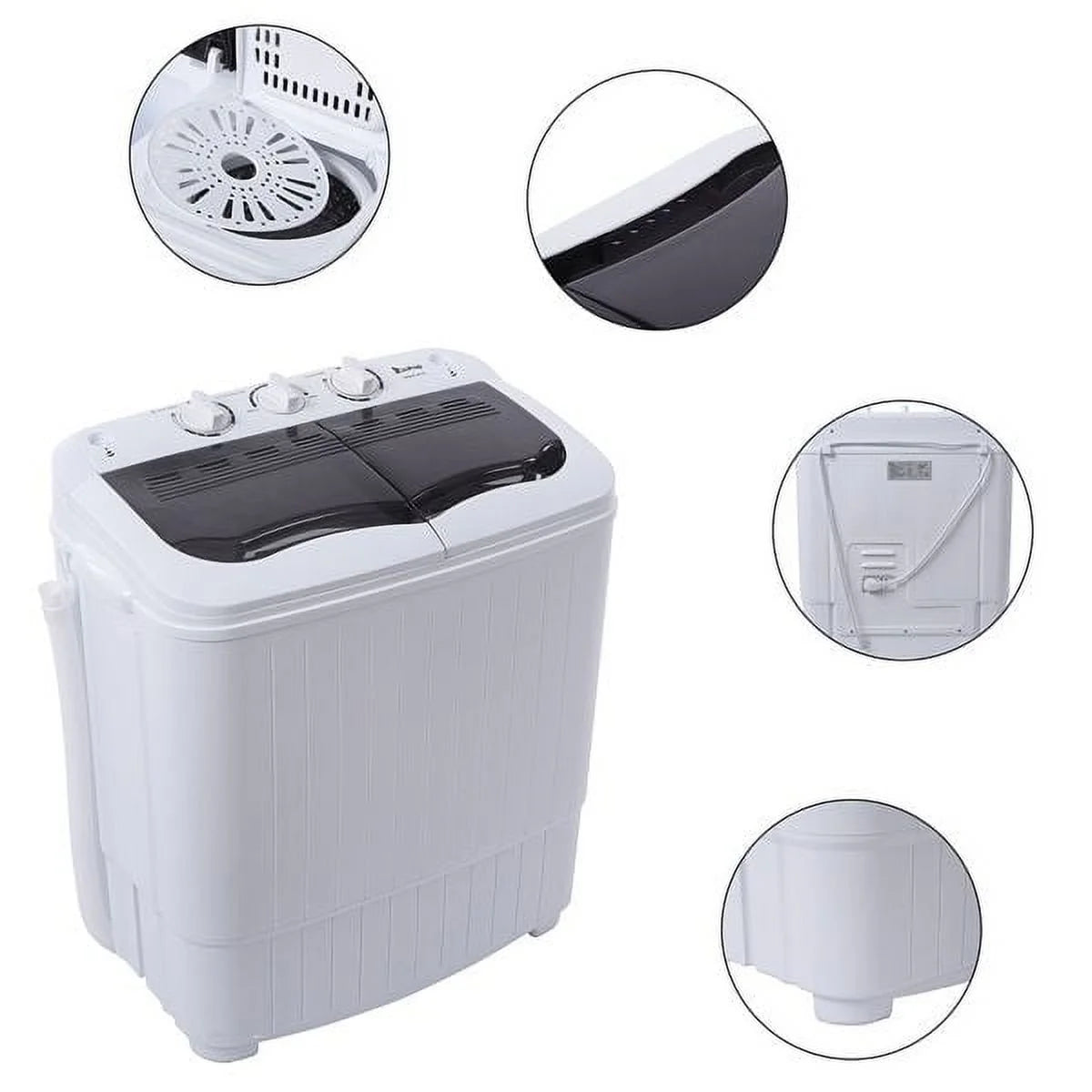 Portable 14.3lbs Washing Machine with Drain Pump F281
