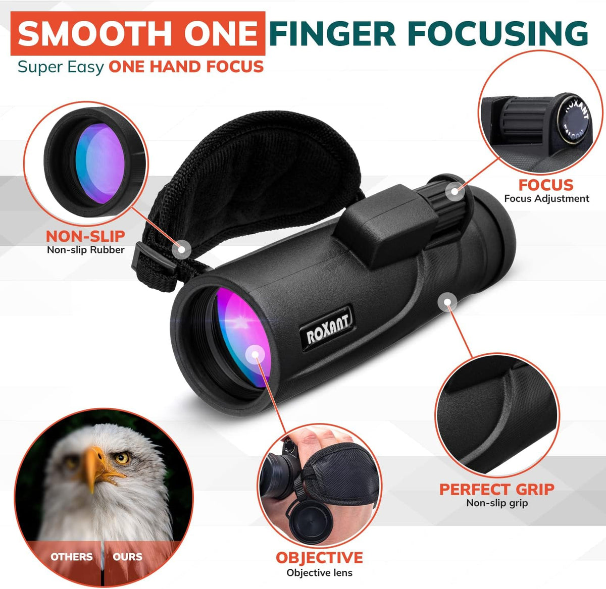 10x42 High Definition BAK4 Prism Monocular Telescope T4727