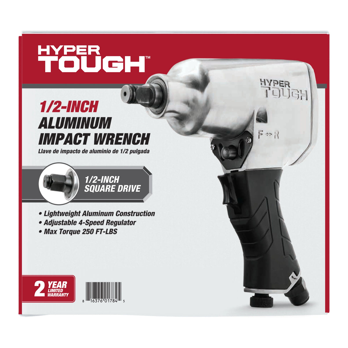 1/2 Aluminum Adjustable 4 Speed Impact Wrench Z8632