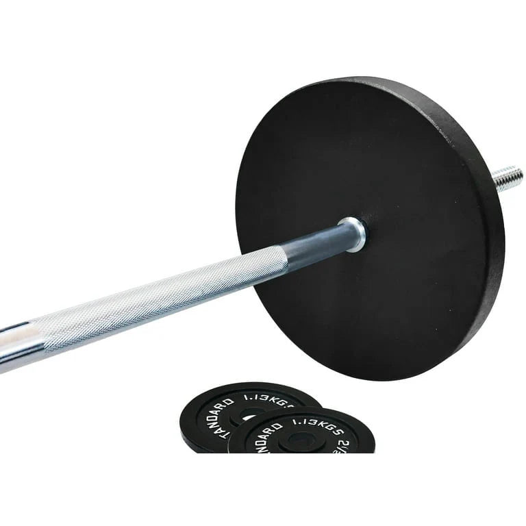 Cast Iron 100-Pound Barbell Set with Star Locks C7871