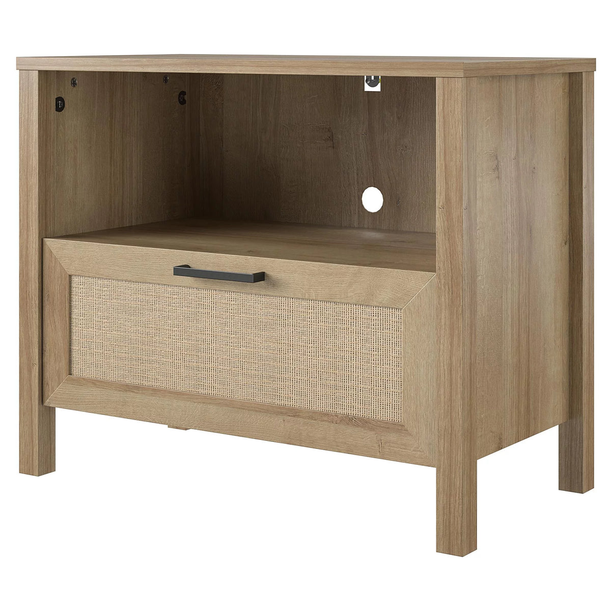 1-Drawer Nightstand with Faux Rattan A225