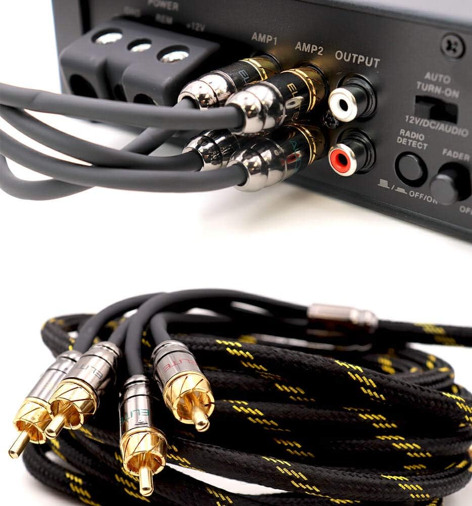 100% OFC Copper 4 Channel 20 ft RCA Audio Interconnect Stereo Cable D673032
