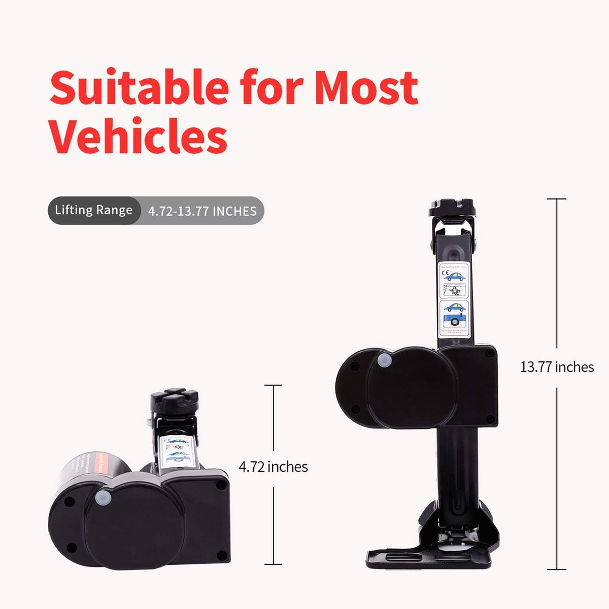 12V Electric Scissor Car Jack 2 Ton D46010