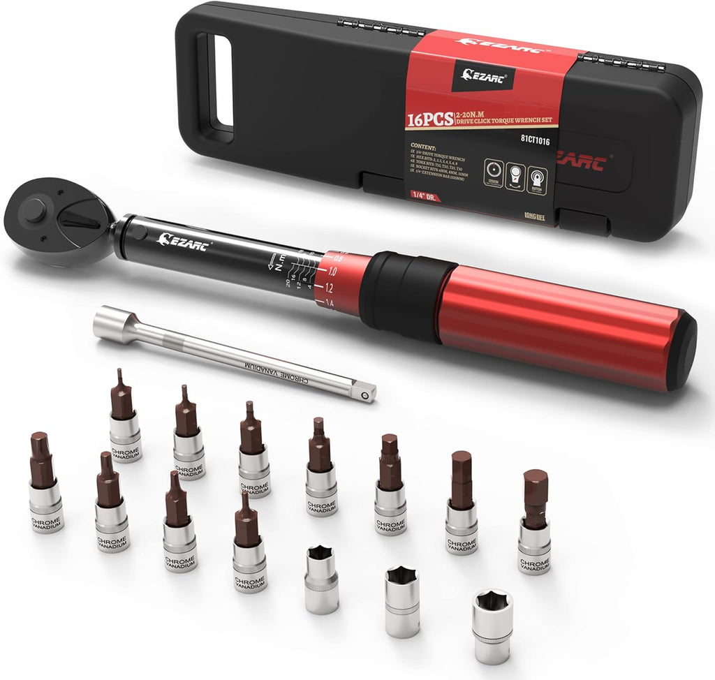 1/4 inch Drive Click Bike Torque Wrench Set 2-20 Nm I173