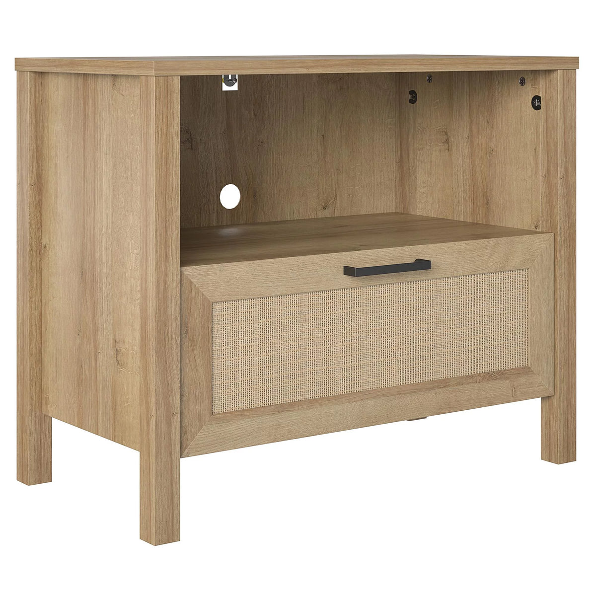 1-Drawer Nightstand with Faux Rattan A225