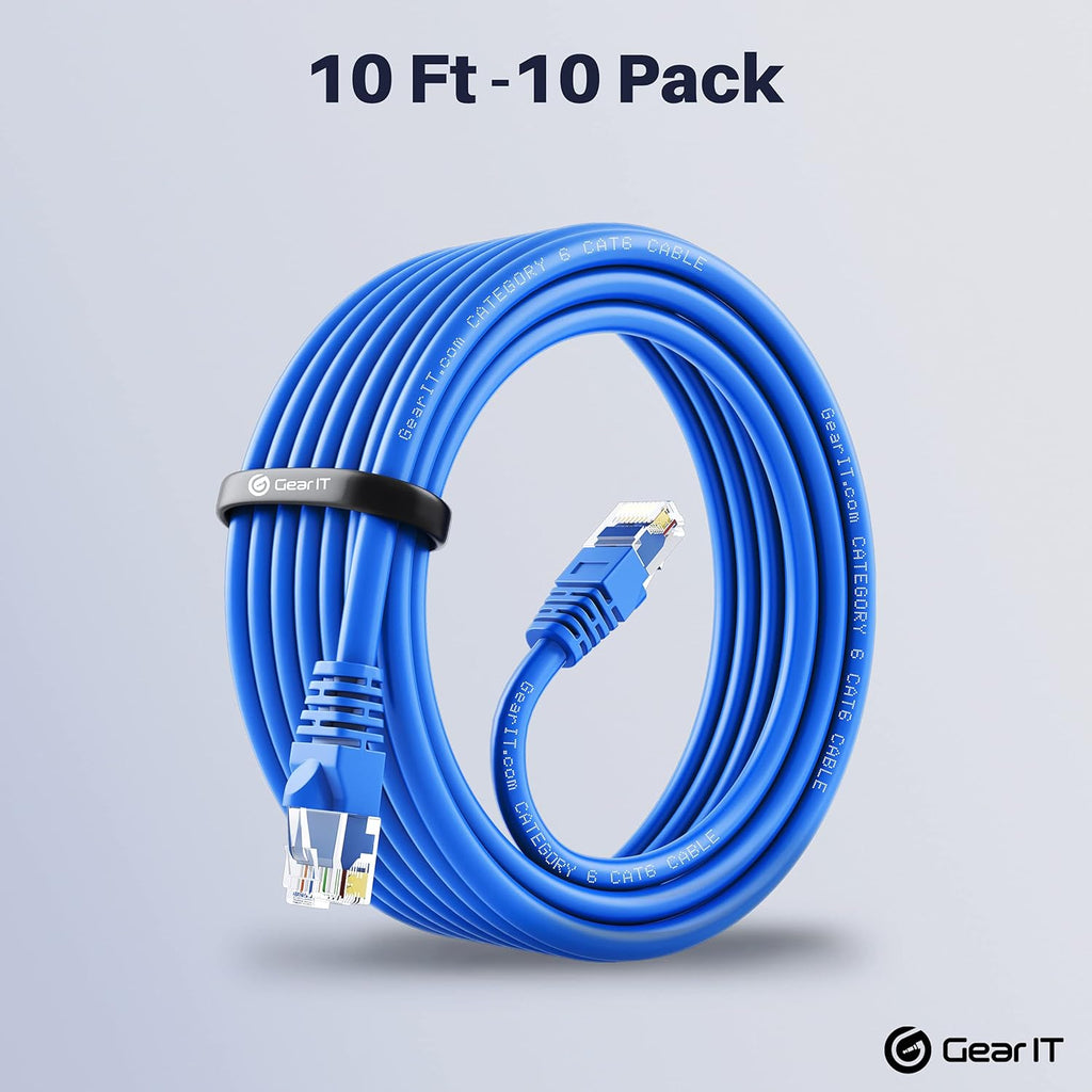 Cat 6 Ethernet Cable 1 ft 50-Pack Blue B779