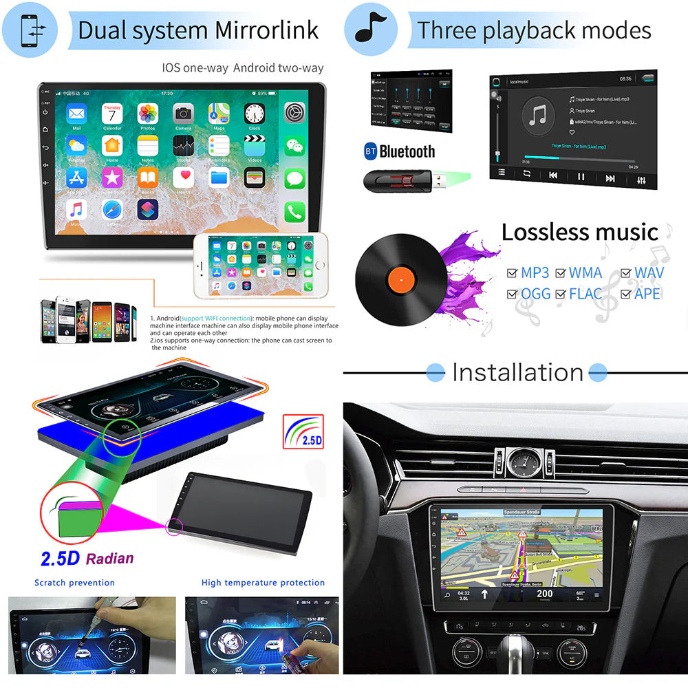 10 inch Android Car Stereo Touch Screen with Rear View Camera I944