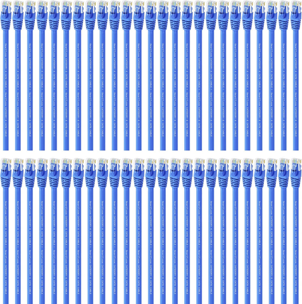 Cat 6 Ethernet Cable 1 ft 50-Pack Blue B779