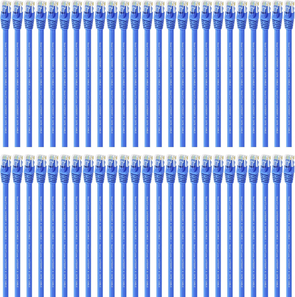 Cat 6 Ethernet Cable 1 ft 50-Pack Blue B779