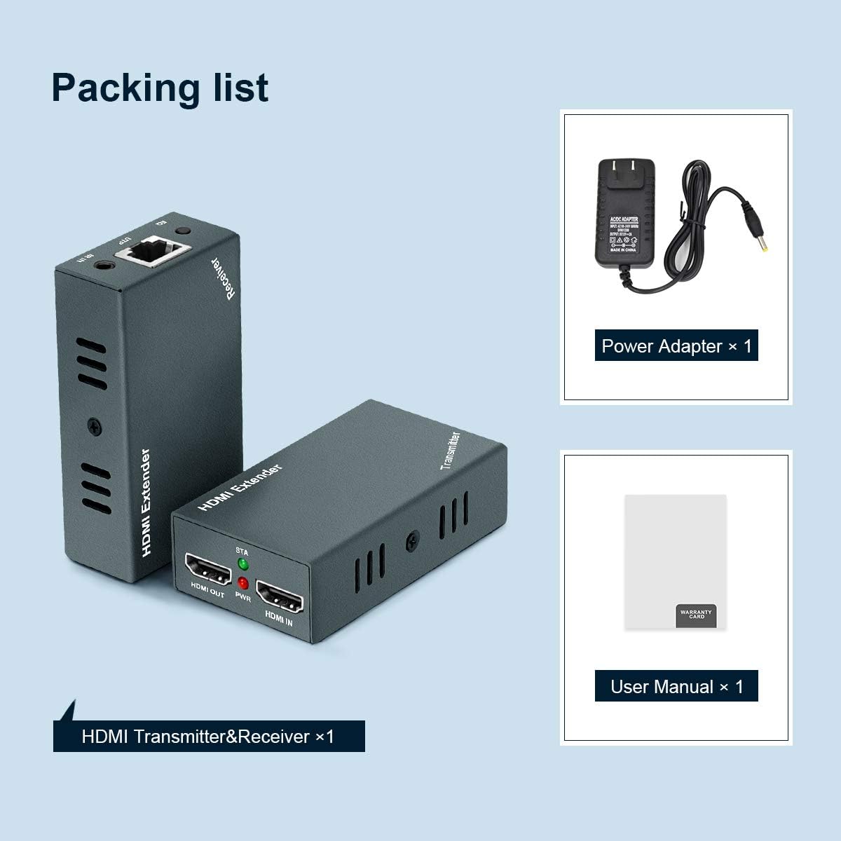1080P@60Hz HDMI Extender with Local Output, 165ft Over CAT5e/CAT6/CAT7 Cable S737140
