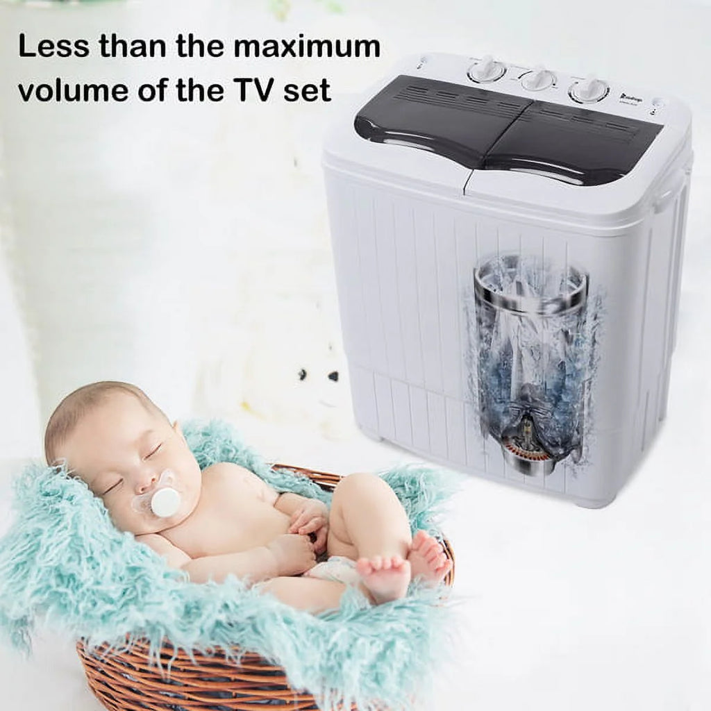 Portable 14.3lbs Washing Machine with Drain Pump F281