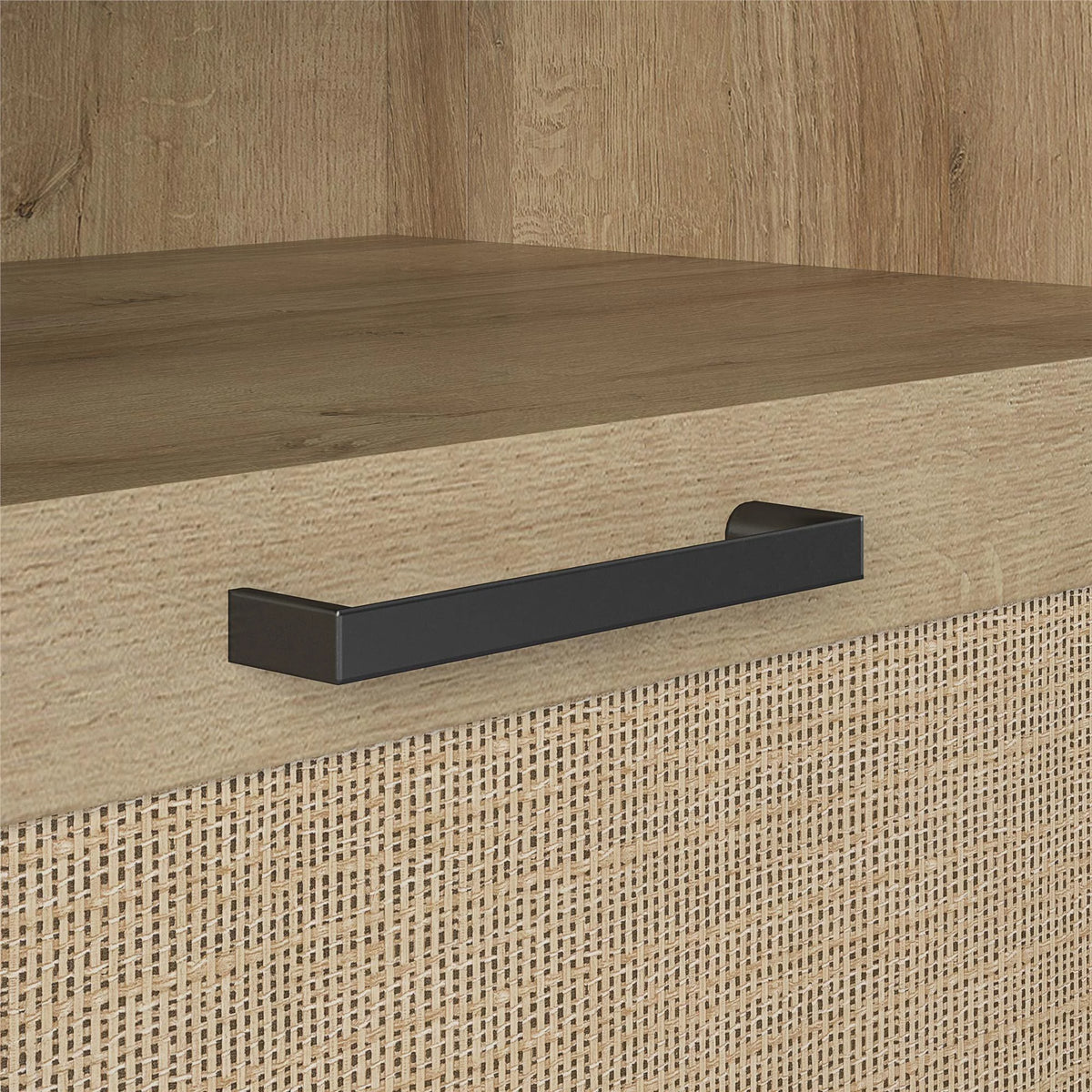 1-Drawer Nightstand with Faux Rattan A225
