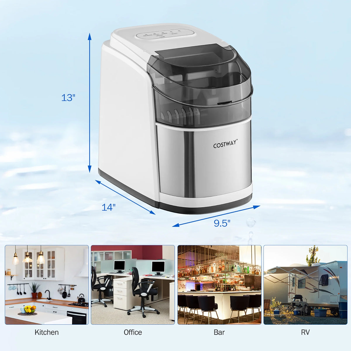 Countertop Ice Maker Self-Cleaning Black G697920